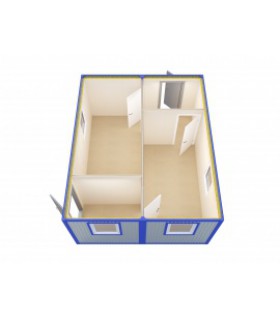 Модульное здание-универсальное из 2ух блок-контейнеров 