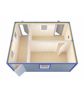 Модульное здание-проходная с комнатой отдыха 